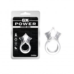 Эрекционное кольцо GK POWER CROWN RING прозрачное
