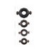 Набор эрекционных колец черного цвета, 4 шт (35647) – фото 8