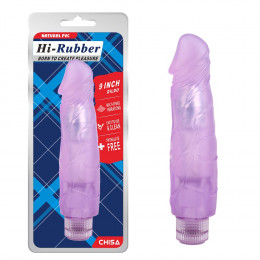 Вибратор реалистичный Hi-Rubber 23.5 см, фиолетовый – фото
