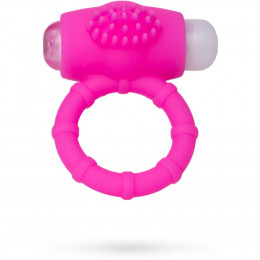 Эрекционное кольцо на пенис с вибрацией, розовый – фото