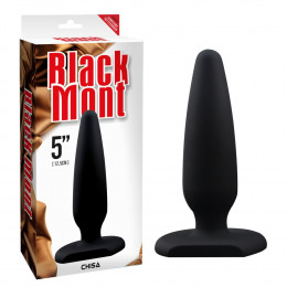 Анальна пробка Black Mont XL силіконова, чорна – фото
