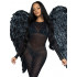 Крила ангела з пір'я Leg Avenue, чорні (207638) – фото 6
