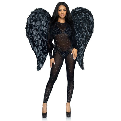 Крила ангела з пір'я Leg Avenue, чорні (207638) – фото 1