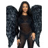 Крылья ангела из перьев Leg Avenue, черные (207638) – фото 7