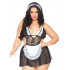 Сексуальный костюм горничной XL/XXL Leg Avenue Flirty French Maid, 4 предмета, черный (207516) – фото 4