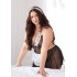 Сексуальный костюм горничной XL/XXL Leg Avenue Flirty French Maid, 4 предмета, черный (207516) – фото 2