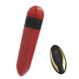 Вибропуля с пультом дистанционного управления Rocket, красная – фото