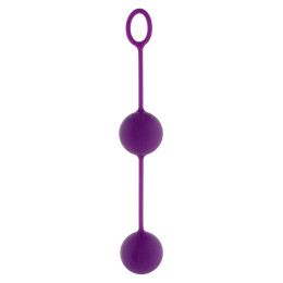 Вагинальные шарики двойные ToyJoy, силиконовые, фиолетовые, 67 г – фото
