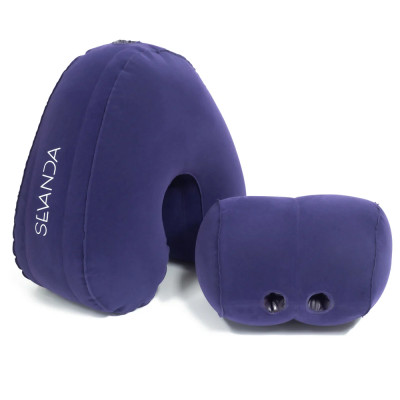 Набір подушок для сексу з отворами для секс-іграшок Sevanda Sit & Ride, фіолетові, 2 шт. (215993) – фото 1