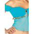 Костюм сексуальной принцессы Жасмин S Leg Avenue Arabian Beauty, 3 предмета, бирюзовый (216045) – фото 3