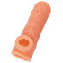 Насадка для пенис с открытой головкой L NS.001 Kokos, рельефная, бежевая, 14 х 4.4 см (215582) – фото 4
