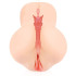 Мастурбатор вагина с вибрацией  Hanna Kokos, киберкожа, бежевый, 18 х 12.5 см (215600) – фото 5