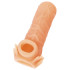 Насадка для пенис с открытой головкой M NS.005 Kokos, рельефная, бежевая, 12 х 4 см (215581) – фото 4