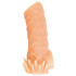 Насадка для пенис с открытой головкой L NS.005 Kokos, рельефная, бежевая, 14 х 4.4 см (215586) – фото 5