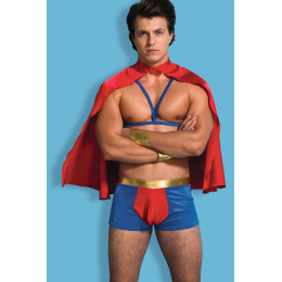 Костюм Супермена мужской S/M Sunspice, красно-синий, 4 предмета