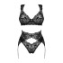Комплект сексуального белья XS/S Donna Dream Obsessive, 3 предмета, черное (215129) – фото 4