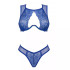 Комплект сексуального белья XS/S Giselia Obsessive, с кружевом, синий (215126) – фото 3