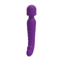 Вибратор-микрофон двухсторонний с подогревом Pleasure Spreader Chisa, силиконовый, фиолетовый, 22 х 4.2 см – фото