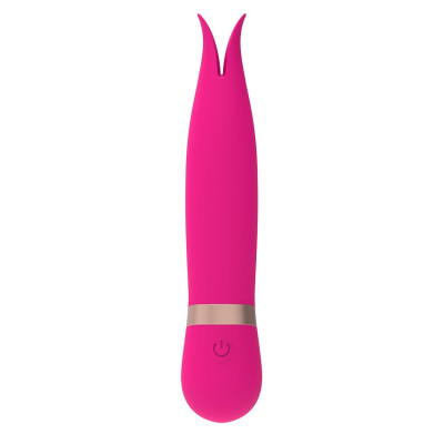 Вибратор для клитора Forked Vibe Chisa, силиконовый, розовый, 13 х 2.6 см (215081) – фото 1