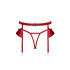 Сексуальний пояс для панчіх зі стрінгами S / M Rubines Obsessive, червоний (215087) – фото 3