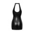Спокусливе вінілове міні-плаття L F278 Noir Handmade, з блискавкою, чорне (208352) – фото 5