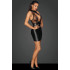 Платье сексуальное виниловое L F241 Noir Handmade, с глубоким декольте, черное (208380) – фото 3