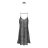 Сексуальне Довге плаття з розрізом на стегні S F288 Noir Handmade, з леопардовим принтом, чорне (208317) – фото 5