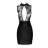 Сукня сексуальне вінілове M F241 Noir Handmade, з глибоким декольте, чорне (208379) – фото 4