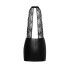 Сексуальное виниловое мини-платье S F279 Noir Handmade, с кружевом, черное (208346) – фото 4
