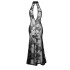 Платье длинное сексуальное с узорами M F239 Noir Handmade, черное (208373) – фото 3