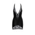 Сексуальное виниловое мини-платье S F283 Noir Handmade, с кружевом, черное (208335) – фото 3