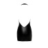 Сексуальне вінілове міні-плаття M F283 Noir Handmade, з мереживом, чорне (208336) – фото 4