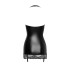Мини-платье виниловое сексуальное L F280 Noir Handmade, с кружевом, черное (208345) – фото 5