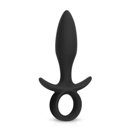 Анальная пробка с вибрацией Butt Buzzer Easytoys, силиконовая, черная, 14.5 х 2.6 см