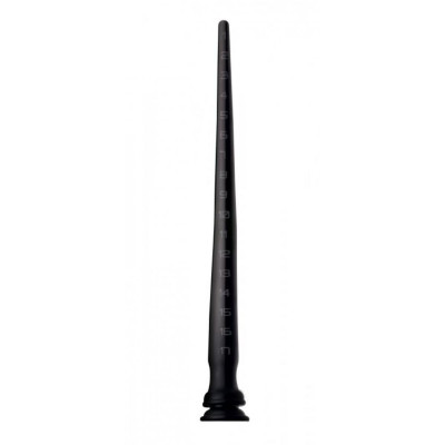 Анальний фалоімітатор гігантський Hosed, на присоску, силіконовий, чорний, 50 х 3.8 см (214414) – фото 1