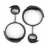 БДСМ комплект наручники і фіксатори на стегна Easytoys, екошкіра, чорний (214228) – фото 5