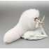 Анальный хвостик лисы Sevanda, металл и натуральный мех, белый, 7.7 х 2.3 см (216185) – фото 6