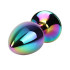 Анальна пробка з кристалом s Rainbow Gem Chisa, металева, різнобарвна, 7 х 2.7 см (216706) – фото 3