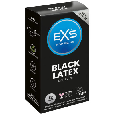 Презервативи чорні EXS, Латексні, 12 шт. (216231) – фото 1