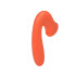 Вибратор с вакуумной стимуляцией Kraken Chisa, силиконовый, оранжевый, 15 х 3.5 см (216766) – фото 3