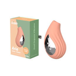 Вакуумный стимулятор для клитора с вибрацией Aria Chisa Kissen, силиконовый, розовый – фото