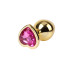 Анальная пробка M с кристаллом в форме сердца Rosy Heart Gem Chisa, металлическая, золотая, 8.2 х 3.3 см (216720) – фото 5