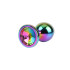 Анальна пробка M з кристалом Rainbow Gem Chisa, металева, різнобарвна, 8.2 х 3.3 см (216709) – фото 5