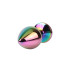 Анальная пробка M с кристаллом Rainbow Gem Chisa, металлическая, разноцветная, 8.2 х 3.3 см (216709) – фото 2