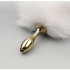 Анальный хвостик зайчика Sevanda, металл и натуральный мех, белый, 7.7 х 2.3 см (216200) – фото 5