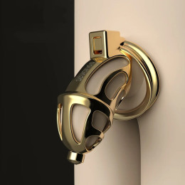 Пояс верности с тремя кольцами и замком на ключ Sevanda, металлический, золотой