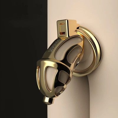 Пояс верности с тремя кольцами и замком на ключ Sevanda, металлический, золотой (216178) – фото 1