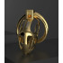Пояс верности с тремя кольцами и замком на ключ Sevanda, металлический, золотой (216178) – фото 7