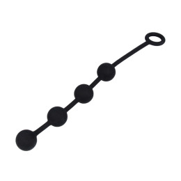 Анальные шарики M Excite Nexus, силиконовые, черные, 24 х 2.5 см – фото