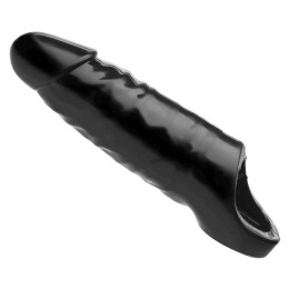 Насадка на член реалистичная удлиняющая Mamba XL Master Series, черная, 23 х 6.5 см – фото